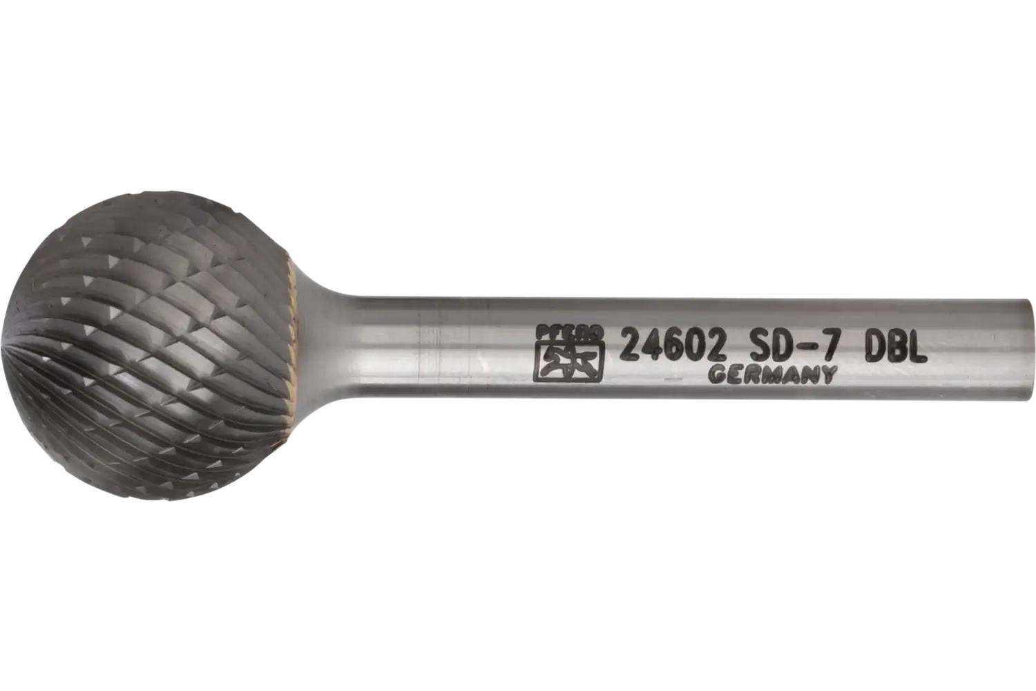 Picture of Pferd Carbide Bur SD-7 Ball Shape Double Cut 3/4" x 11/16" x 1/4" Shank